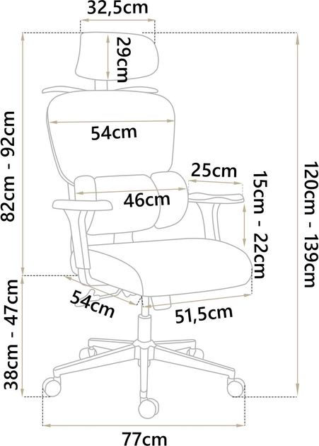 Офісне крісло Sofotel Talin з мікросітки Сіре (5903890629021) - зображення 15