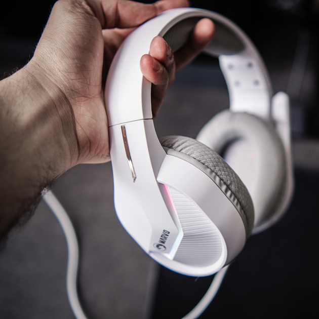 Навушники Marvo Tactic 40 RGB-LED White (H8618 WH) - зображення 9