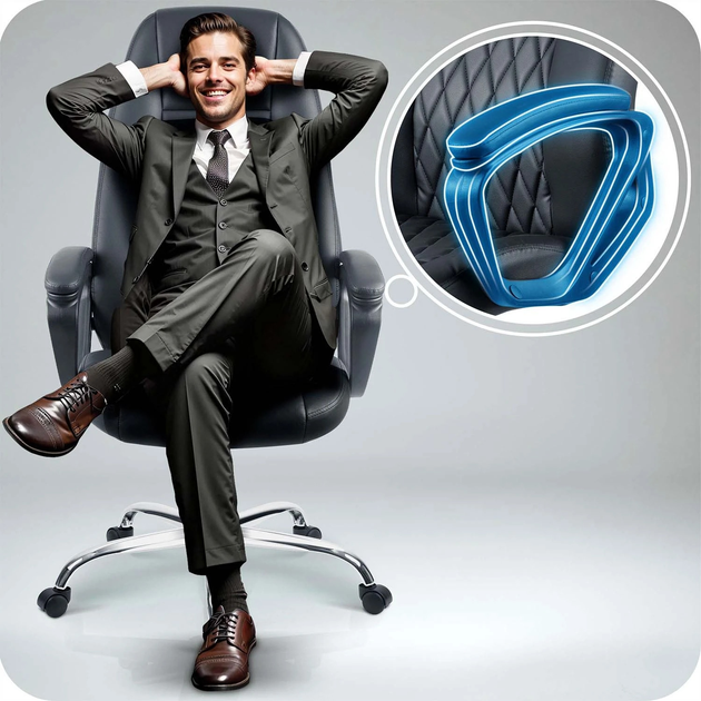 Офісне крісло Sofotel з екошкіри (5903890631413) - зображення 5