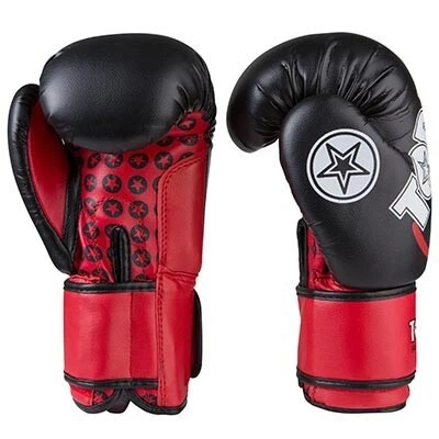Боксерские перчатки TopTen WARRIOR 6oz черные TTW-6BLK - изображение 2