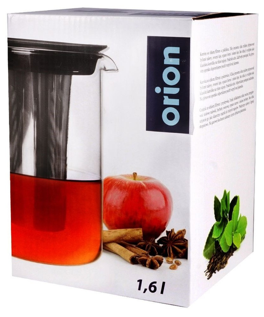 Чайник для заварювання Orion скляний з заварником Срібний 1.6 л (8592381160005) - зображення 4