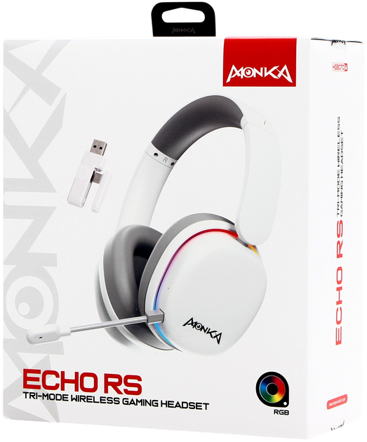 Słuchawki Marvo Monka Echo RS RGB-LED White (HG9070W) - obraz 7