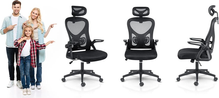 Офісне крісло Sofotel Todden з мікросітки Чорне (5903890623395) - зображення 5