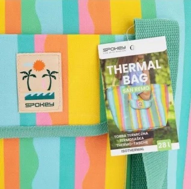 Термосумка Spokey SAN REMO пляжна туристична пікнікова для їжі та напоїв об'ємом 28 л (5905339434807) - зображення 8