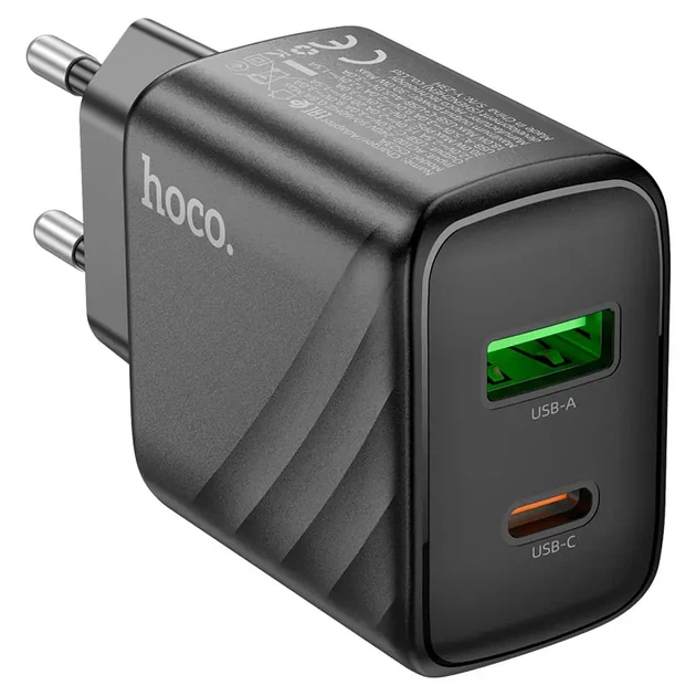 Зарядне HOCO CS23A PD30W Type-C 1USB PD30W з кабелем Type-C to Lightning чорне - Фото 10 Зарядне HOCO CS23A PD30W Type-C 1USB PD30W з кабелем Type-C to Lightning чорне - изображение 10