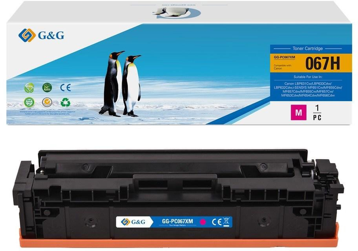 Тонер-картридж G&G для CANON i-SENSYS MF651Cw Magenta (NT-PC067XM-B-V5-S1) - зображення 1