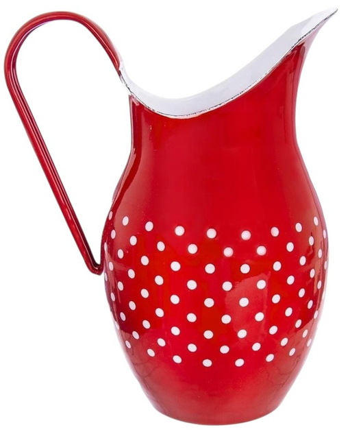 Dzbanek Orion Tecka emaliowany w grochy Czerwony 2.5 l (8592381160319) - obraz 1