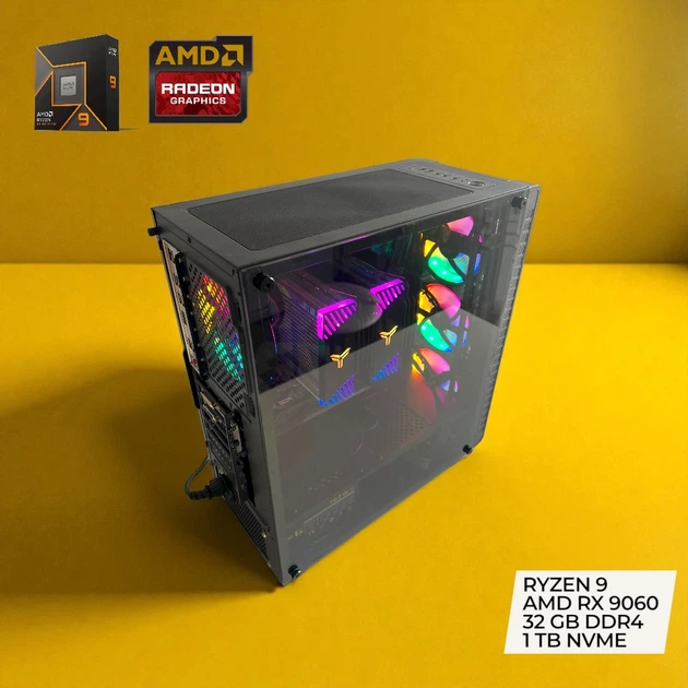 Игровой ПК AMD Ryzen 9 5900X / RADEON RTX 9060 XT 16 Gb / 32 GB DDR4 / 1 TB SSD M2 NVME / ASUS PRIME AMD 570P - изображение 4