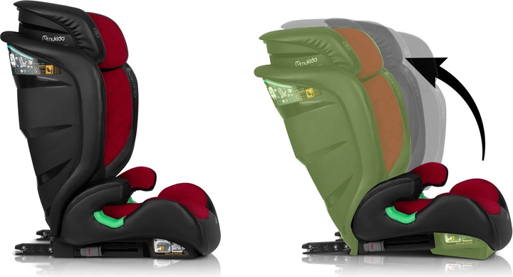 Автокрісло Nukido Louis ISOFIX 15-36 кг Чорно-червоне (5903890619138) - зображення 6