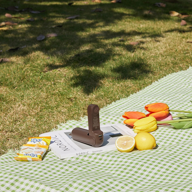 Вентилятор ручний (портативний) Jisulife Handheld Fan Life8 Plus Brown (Life8 Plus_brown) - зображення 5