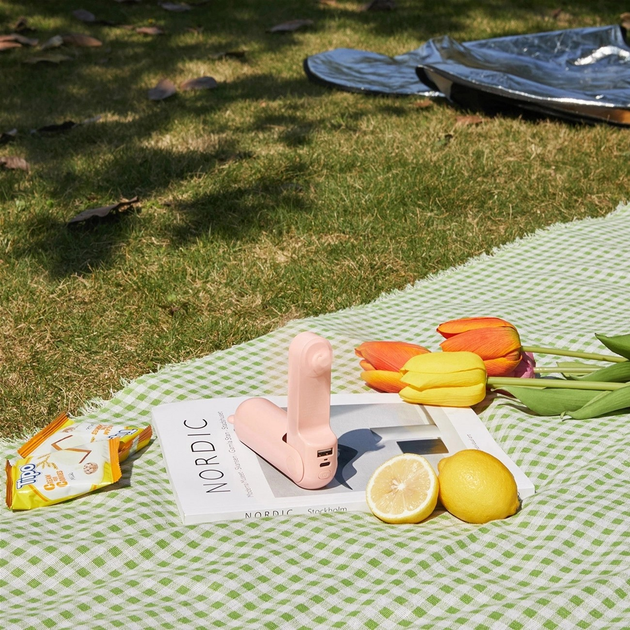 Вентилятор ручний (портативний) Jisulife Handheld Fan Life8 Plus Pink (Life8_plus_pink) - зображення 4