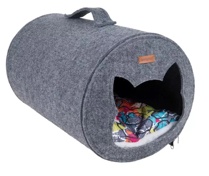 Tunel dla kota Amiplay Quick Press 2w1 Hygge Szary (5907563259805) - obraz 2