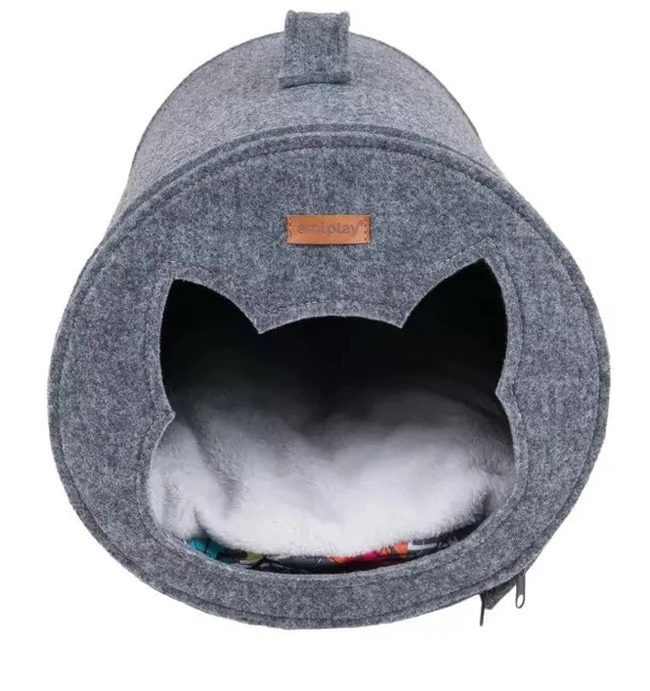 Tunel dla kota Amiplay Quick Press 2w1 Hygge Szary (5907563259805) - obraz 3