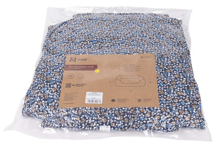 Wkład do legowiska Amiplay Flen Sofa M 68 x 56 x1 8 cm Granatowy (5907563304888) - obraz 3