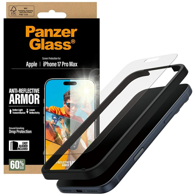 Szkło hartowane Panzer Glass Armor Anti-Reflective EasyAligner do Apple iPhone 17 Pro Max (5715685026744) - obraz 4
