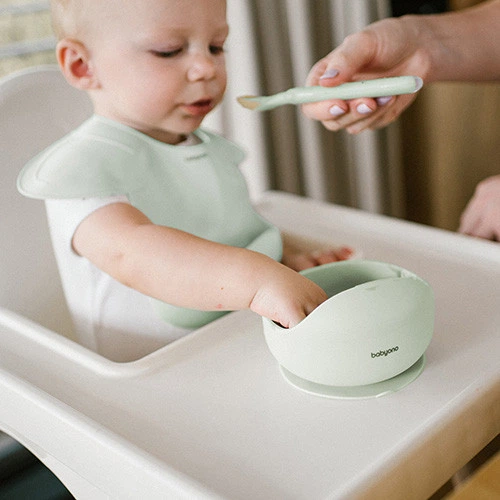 Мисочка силиконовая с присоской BabyOno зелёный - Фото 5 Мисочка силиконовая с присоской BabyOno зелёный - изображение 5