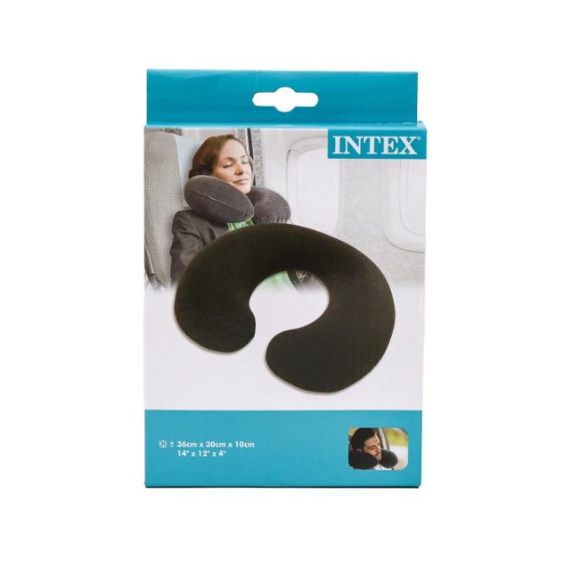 Подушка-подголовник надувная Intex 68675 36 х 30 х 10 см серый - Фото 3 Подушка-подголовник надувная Intex 68675 36 х 30 х 10 см серый - изображение 3