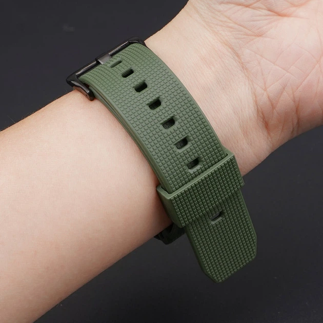 Ремешок для Casio G-Shock GM-2100 GA2100/2110 Army Green Silver - изображение 5