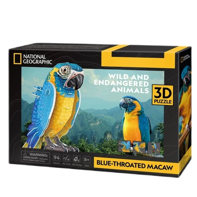 3D пазл объемный Cubic Fun Исчезающие животные Попугай Ара 94 элемента DS1097h - Фото 2 3D пазл объемный Cubic Fun Исчезающие животные Попугай Ара 94 элемента DS1097h - изображение 2
