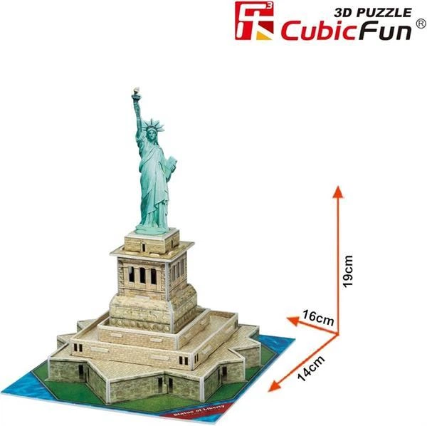 3D пазл объемный Cubic Fun Мини Статуя Свободы 38 элементов S3026h - изображение 3