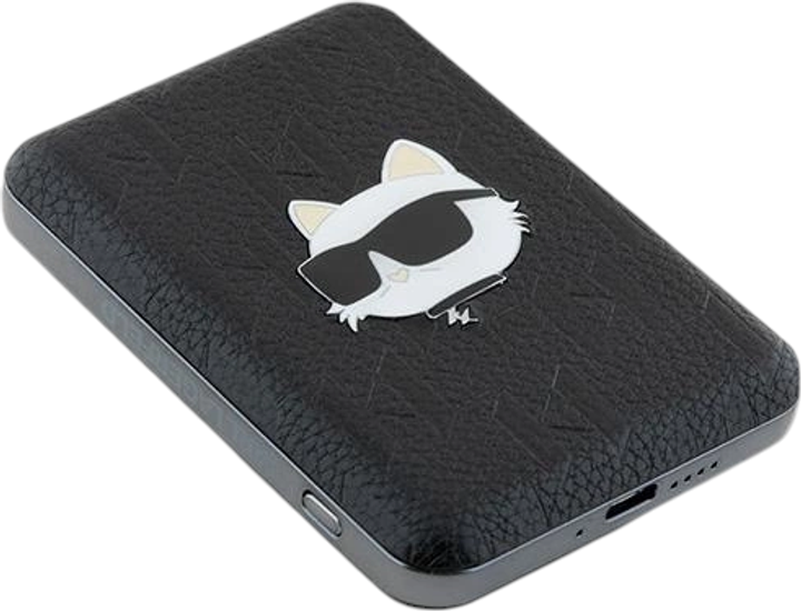 УМБ Karl Lagerfeld Choupette Head Pin MagSafe 5000 mAh 15W Black (KLPB5FPGKSCHHK) - зображення 4