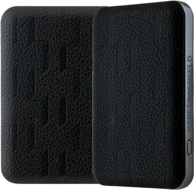 Powerbank Karl Lagerfeld Karl&Choupette Head Pin MagSafe 5000 mAh 15W Black (KLPB5FPGKSKCHK) - obraz 3