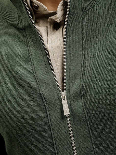 Кофта чоловіча Cross Jeans 34268-387 2XL Темно-зелена (8697319808285) - зображення 4