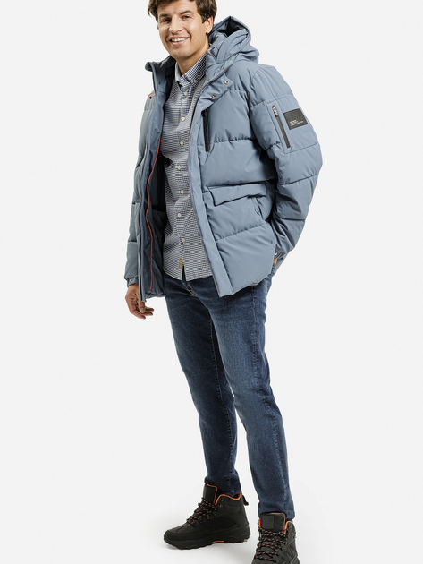 Сорочка бавовняна чоловіча Cross Jeans 35612-005 XL Синя (8697319808995) - зображення 3