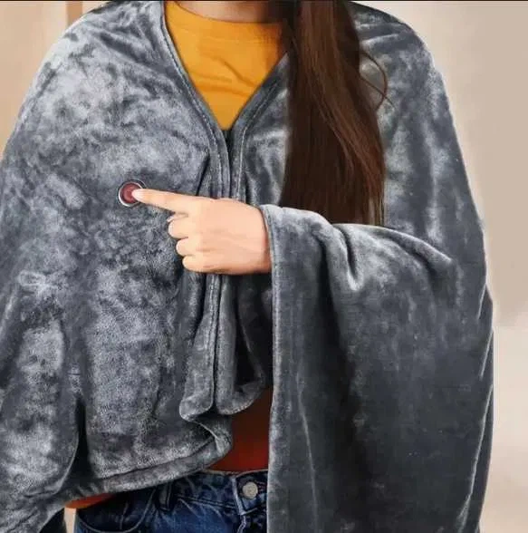 Електроковдра плед із підігрівом від павербанку (155*80) Electric Heating Shawl Blanket USB - Фото 4 Електроковдра плед із підігрівом від павербанку (155*80) Electric Heating Shawl Blanket USB - зображення 4