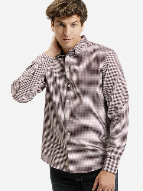 Koszula męska bawełniana w kratę Cross Jeans 35612-499 3XL Czerwona (8697319809299) - obraz 1