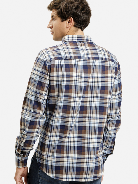 Сорочка бавовняна чоловіча Cross Jeans 35616-025 L Коричнева (8697319809510) - зображення 2