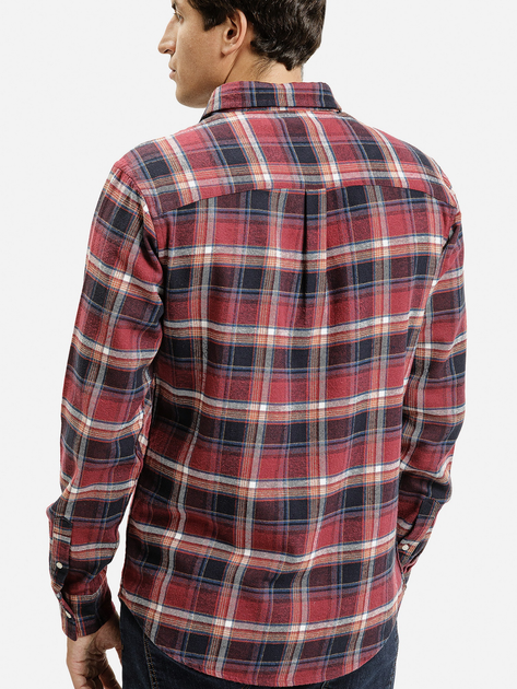 Сорочка бавовняна чоловіча Cross Jeans 35618-007 M Червона (8697319809596) - зображення 2