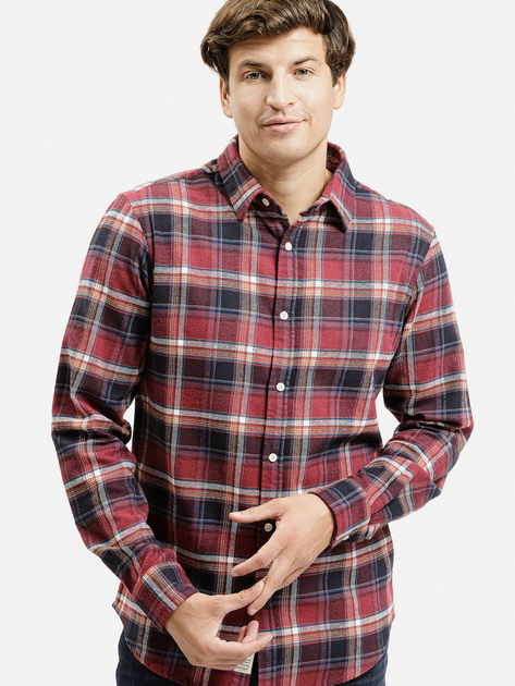 Koszula męska bawełniana w kratę Cross Jeans 35618-007 L Czerwona (8697319809602) - obraz 1