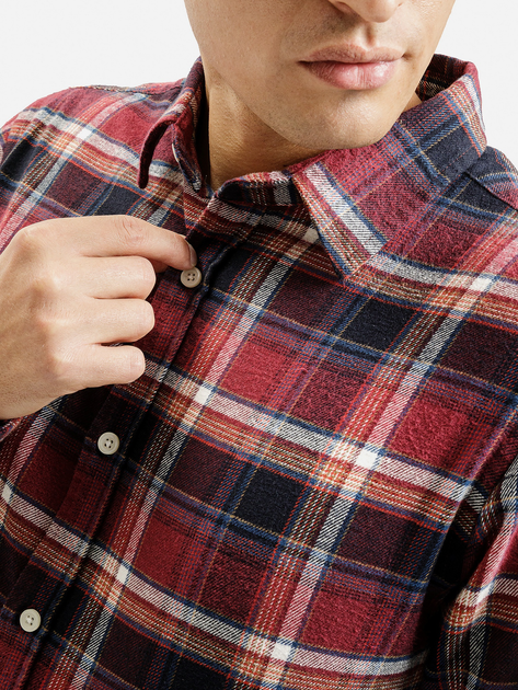 Сорочка бавовняна чоловіча Cross Jeans 35618-007 2XL Червона (8697319809626) - зображення 4