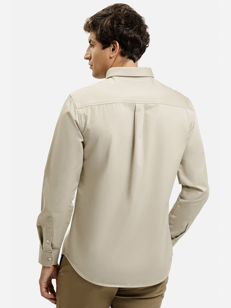Сорочка бавовняна чоловіча Cross Jeans 35620-017 XL Бежева (8697319810134) - зображення 2