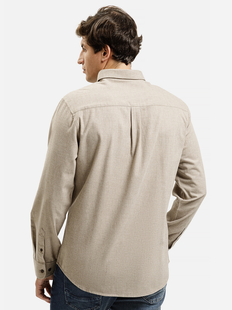Сорочка бавовняна чоловіча Cross Jeans 35621-053 2XL Бежева (8697319810196) - зображення 2