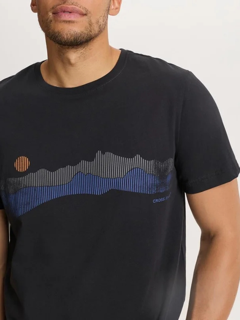 T-shirt męski bawełniany Cross Jeans 16124-020 M Czarny (8697319808513) - obraz 5
