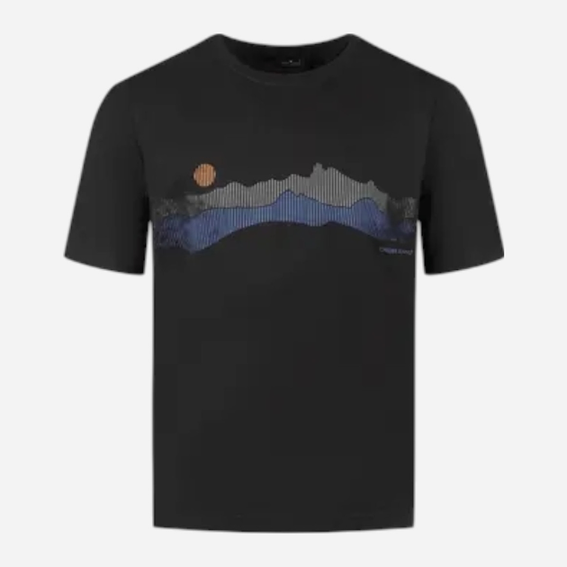 T-shirt męski bawełniany Cross Jeans 16124-020 M Czarny (8697319808513) - obraz 6