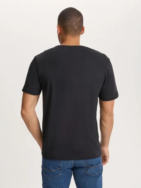 Футболка бавовняна довга чоловіча Cross Jeans 16124-020 2XL Чорна (8697319808544) - зображення 2