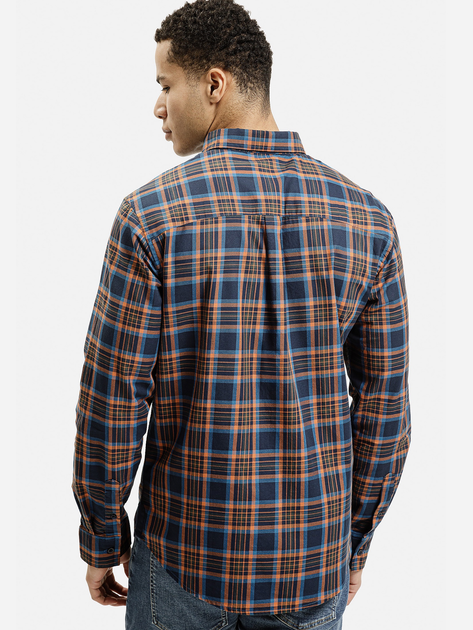 Сорочка бавовняна чоловіча Cross Jeans 35626-001 2XL Темно-синя (8697319810660) - зображення 2