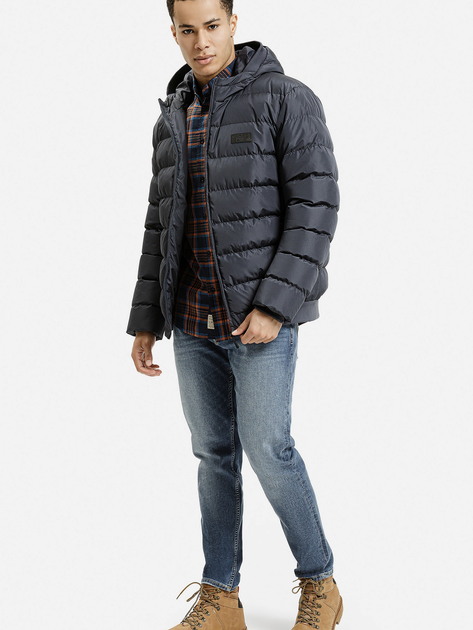 Сорочка бавовняна чоловіча Cross Jeans 35626-001 L Темно-синя (8697319810646) - зображення 3