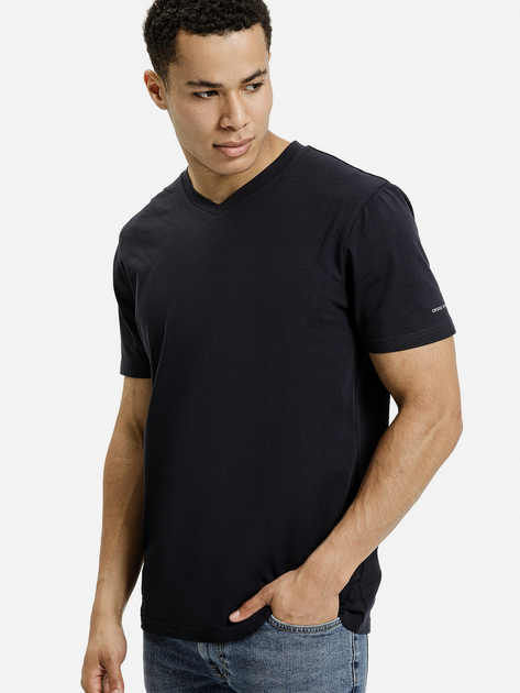 Футболка бавовняна довга чоловіча Cross Jeans 16128-310 L Темно-синя (8697319806380) - зображення 1