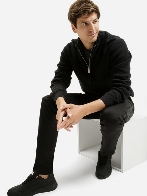 T-shirt męski w serek bawełniany Cross Jeans 16128-387 M Ciemnozielony (8697319806427) - obraz 3