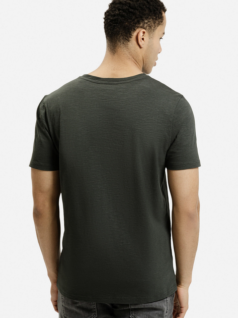 Футболка бавовняна довга чоловіча Cross Jeans 16129-387 2XL Темно-зелена (8697319806502) - зображення 2