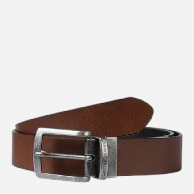 Ремінь чоловічий з натруальної шкіри Cross Jeans 0446K-025 105 см Коричневий (8699438968444) - зображення 1