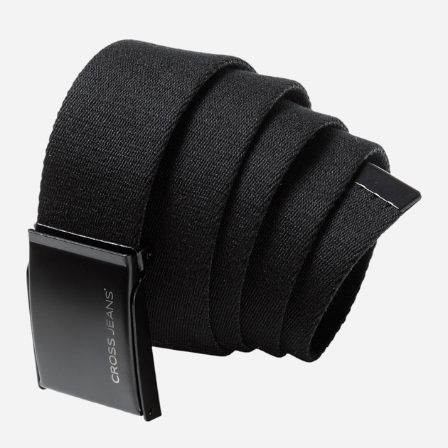 Pasek męski materiałowy Cross Jeans 0560K-020 115 cm Czarny (8697319505498) - obraz 1