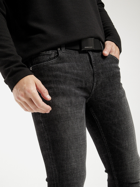 Ремінь чоловічий тканинний Cross Jeans 0560K-020 105 см Чорний (8697319505474) - зображення 2