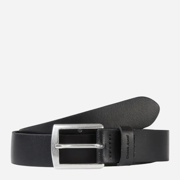 Ремінь чоловічий з натруальної шкіри Cross Jeans 0568K-020 100 см Чорний (8697319769401) - зображення 1