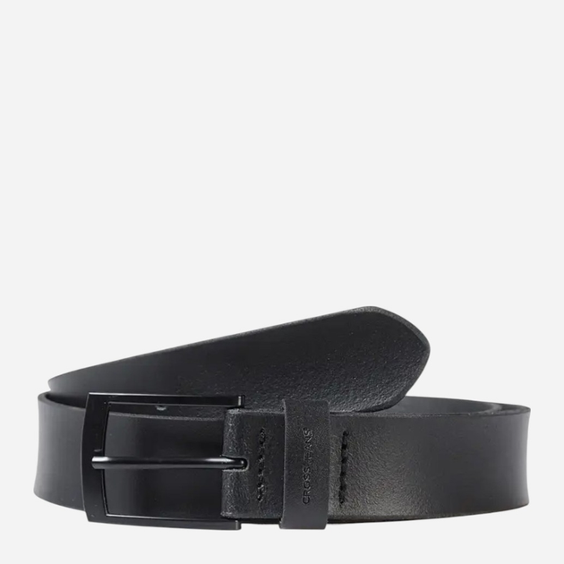Ремінь чоловічий з натруальної шкіри Cross Jeans 0569K-020 115 см Чорний (8697319769494) - зображення 1
