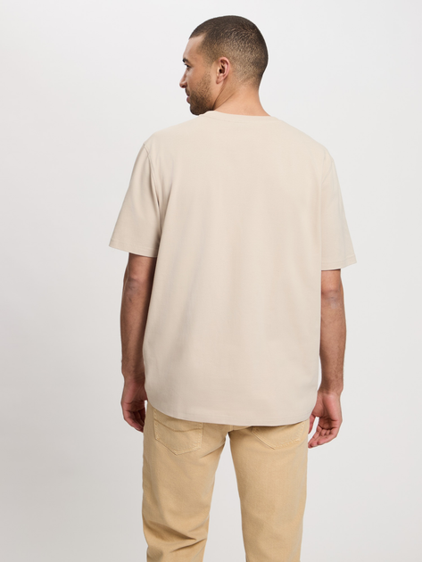 T-shirt męski bawełniany Cross Jeans 16122-053 M Beżowy (8697319806250) - obraz 2